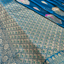Load image into Gallery viewer, Pure Banarasi Satin Silk Saree