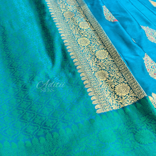 Load image into Gallery viewer, Pure Banarasi Satin Silk Saree