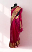 Load image into Gallery viewer, Banarasi Semi-Kora Organza Saree
