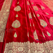 Load image into Gallery viewer, Pure Banarasi Satin Silk Saree
