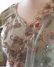 Load image into Gallery viewer, Sage Green Embroidered Lengha
