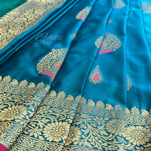 Load image into Gallery viewer, Pure Banarasi Satin Silk Saree
