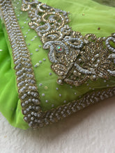 Load image into Gallery viewer, Green Diamantee Net Saree

