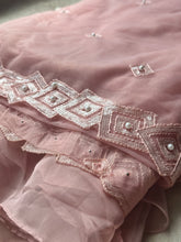 Load image into Gallery viewer, Pink Ruffle Saree
