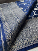 Load image into Gallery viewer, Navy Jal Dhari Crepe Silk
