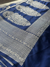 Load image into Gallery viewer, Navy Jal Dhari Crepe Silk
