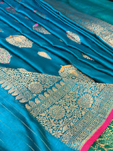 Load image into Gallery viewer, Pure Banarasi Satin Silk Saree
