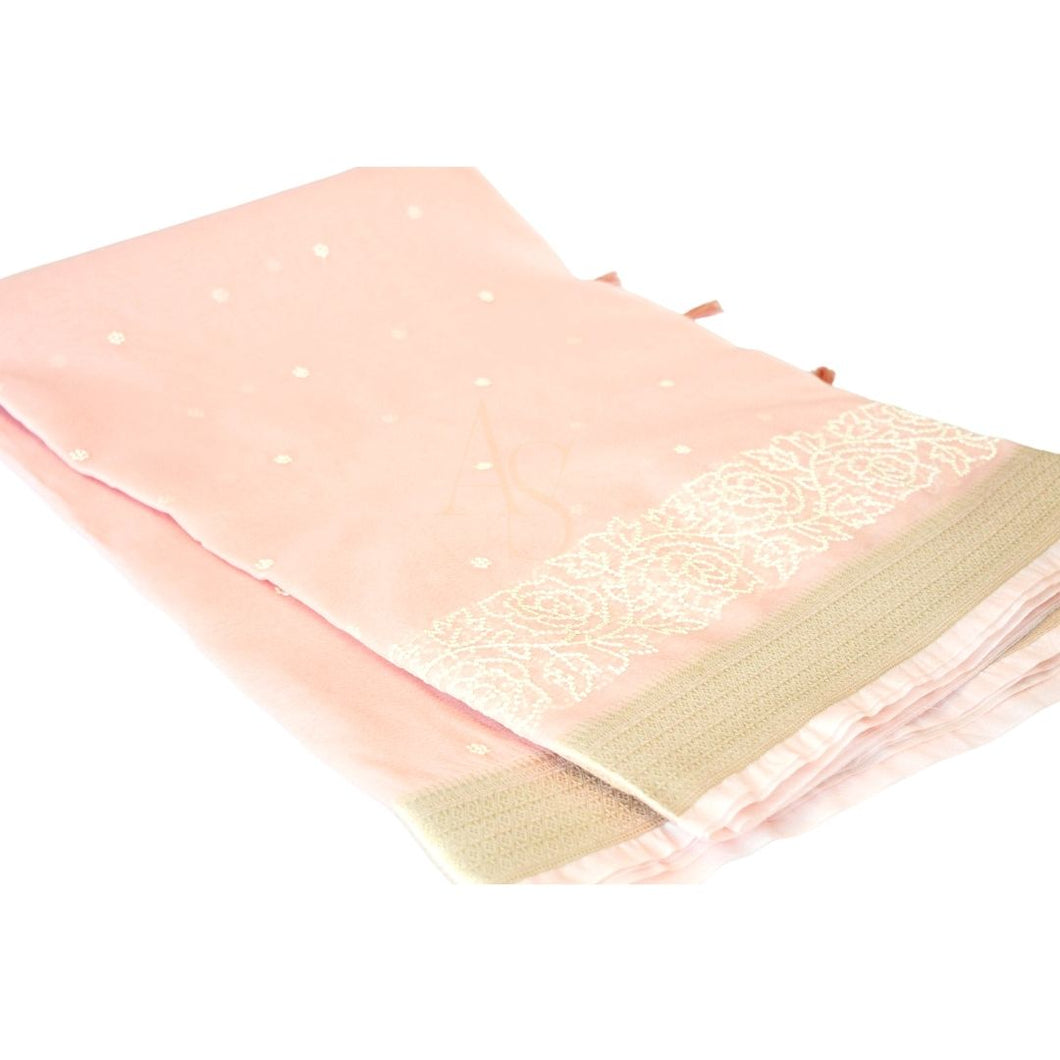 French Knot Organza Saree